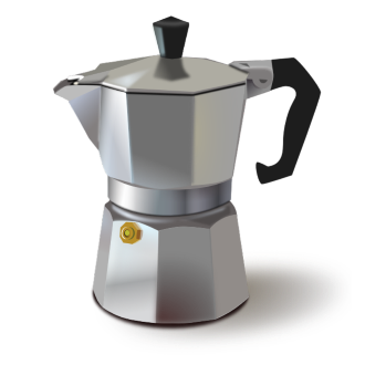 Kaffeekanne aus Metall