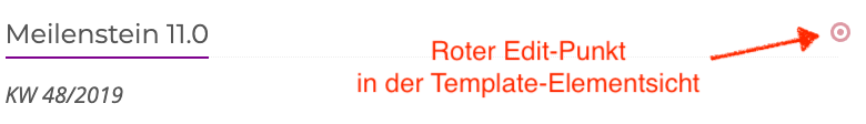 Für Template-Elemente erscheinen die Edit-Punkte nun in rot